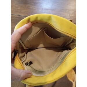 Kalesi Yellow Canvas Crossbody Bag Small Purse with Aztec Design